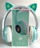 Беспроводные детские наушники Cat Ear STN-28 со светящимися кошачьими ушками Bluetooth Бирюзовые - изображение 2