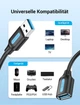 USB кабель подовжувач USB на USB Vention Extension Cable charging data (0.5m, 5 Gbit/s, USB 3.0, 2A). Black - зображення 4