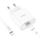 СЗУ Hoco Type-C PD 20W + кабель Type-C-Lightning для айфона C94A White (C94A_IP Metro) - изображение 6