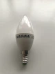 Светодиодная лед LED лампа свеча 4вт 4W 4ватт Е14 3000К желтый теплый свет art.0334 - изображение 2
