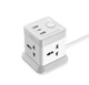 Удлинитель сетевой XO WL20 4 розетки 2USB Type-C 2м серо-белый - изображение 1