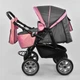 Коляска для дітей класична Viki. Gray and Pink (75215) - зображення 2