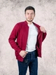 Бомбер Red Down батник теплый мужской на молнии , XL, Бордовый - изображение 1