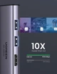 Многопортовый адаптер концентратор UGREEN CM511 USB C 6 в 1 MicroSD, SD, HDMI, USB 3.0, USB-C PD Grey (60384) - изображение 6