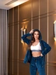 Женский спортивный велюровый костюм "Delight" 50-52 морская волна - изображение 6