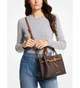 Сумка сэтчел женская Michael Kors Emilia Small Logo Satchel 35H0GU5S1B коричневая - изображение 3