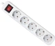 Мережевий фільтр Defender S518 1.8m 5 роз. Switch White UA (992410) (6922312) - изображение 1
