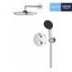 Душевая система скрытого монтажа GROHE QuickFix Precision 34883000 с верхним душем латунь хром CV033250 - изображение 5