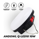 Акумуляторний LED світильник Andowl Q-LED10X1 10W + power bank прожектор аварійний із сонячною панеллю та павербанком - зображення 1