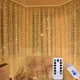 Гирлянда светодиодная роса штора водопад проволка 300 LED, 3х3 м (Золото) от USB с пультом - изображение 1