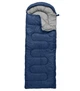 Спальний мішок зимовий (спальник) ковдра з капюшоном E-Tac Winter Navy Blue Справа (R) UKC - зображення 1