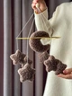 Детский мобиль на кроватку для младенцев ручной работы WooolyWool «Звезды беж» - изображение 11