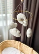 Детский мобиль на кроватку для младенцев ручной работы WooolyWool «Облака букле» - изображение 1
