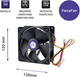 Кулер Qoltec ForceFan 6000 RPM 120mm 12V (5901878507149) - изображение 6