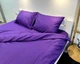 Постільна білизна LARA сатин-страйп LUX violet d13226е180 з простирадлом на резинці 180х200х25 євро - зображення 2