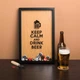 Рамка-копилка для пивных крышек "Keep calm and drink beer" PN0607 - изображение 1