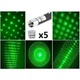 Зеленая Лазерная указка 5 в 1 LASER POINTER 1000 mW 5 насадок лазер - изображение 4