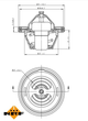 725154 NRF Термостат 87C Chevrolet/Ford/Opel/VAG - зображення 3