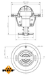 725126 NRF Термостат Ford Mondeo 2000 -/Ford Transit 2.5D 85- - зображення 6