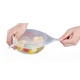 Силиконовые универсальные крышки для посуды Silicone Sealing Lids набор 6 штук белые - изображение 3