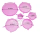 Силиконовые универсальные крышки для посуды Silicone Sealing Lids набор 6 штук розовые - изображение 2