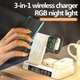 Беспроводное Зарядное Устройство JJT-S37 5in1 + Lamp / Alarm Clock 30W S version (White) - изображение 4