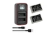 3-Pack BLS-5 комплект из 2 аккумуляторов KingMa для Olympus BLS-5 и двойного зарядного устройства - изображение 1