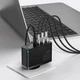 Блок живлення Швидка зарядка Мережевий зарядний пристрій Baseus GaN3 Pro Quick Charger 100W (2 Type-С+ 2 USB ) 1m для iPhone iPad Samsung Lenovo Xiaomi Macbook Black - зображення 3