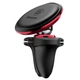 Автомобільний тримач Baseus Magnetic Air Vent Car Mount With Cable Clip red - зображення 1