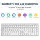 Комплект бездротовий VHG E68, клавіатура + миша, White 2.4G + Bluetooth Dual-mode wireless keyboard - изображение 5