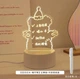 Детский LED Ночник планер в Форме Мишки для пожеланий 18.8х11.6см Белая подставка - изображение 4
