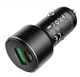 Автомобільний зарядний пристрій у прикурювач Hoco USB-A/Type-C 3 A 5V PD20W + QC3.0 Black (YM1826) - зображення 2