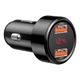 Автомобільний зарядний пристрій Baseus Magic Series Dual QC 3.0 2x USB 45 W 6 A Black (YM1783) - зображення 5