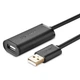 USB-кабель-подовжувач Ugreen USB 2.0 Male to USB Female 480 Мбіт/с 5 м Black (YM1407) - зображення 1