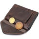 Мужской кожаный кошелек GRANDE PELLE 8х10х1,5 см 000273204 - изображение 5
