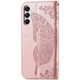 Чохол-книжка з малюнком UniCase Butterfly Pattern для Samsung Galaxy A05s (A057) - Rose Gold - зображення 5