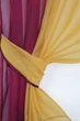 Кухонные шторы VR-Textil № 017к комбинированные с подвязками бордовый с золотистым 280х170 см (59-642) - изображение 3