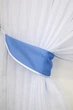Кухонный комплект VR-Textil № 062к шторка с ламбрекеном темно-голубой с белым 150х170 см (52-0401) - изображение 3