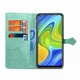 Чехол Vintage для Xiaomi Redmi Note 9 книжка кожа PU бирюзовый - изображение 4