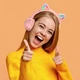 Наушники BOROFONE BO18 Cat LED BT беспроводные с кото ушками розовые - изображение 2