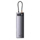HUB Baseus Metal Gleam 12in1 2USB3.1+2USB3.0+HDMI+Type-C3.1+PD+TF+SD+DP+3.5mm+RJ45 Grey (WKWG020213) - изображение 1