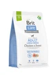 Корм для собак великих порід Brit Care Dog Sustainable Adult Large Breed з куркою та комахами, 3 кг - зображення 1