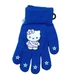 Перчатки детские с начесом Hello Kitty 5-7 года осень синий - изображение 2
