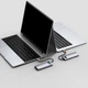 USB-хаб Baseus Metal Gleam Series 5-in-1 Type-C gray - изображение 4