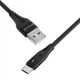 Кабель Proove Soft Silicone USB to Type-C 2.4A (1m) black - зображення 7