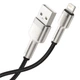 Кабель Baseus Cafule Metal Lightning 2.4A (0,25m) black - зображення 6