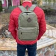 Рюкзак брезентовый хаки универсальный портфель - изображение 3