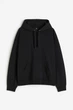 Худі оверсайз преміум якості H&M S чорний 1035203008 - изображение 5