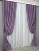 Комплект готових штор VR-Textil Ibiza № 1347ш Фіалковий 150х290 см 2 шт (33-0176) - зображення 3