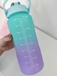 Пляшечка для води Aqua Max Blue Purple з маркерами часу, 2 л, Chansin (75164251) - зображення 5